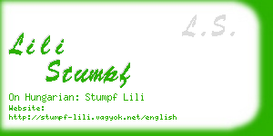 lili stumpf business card